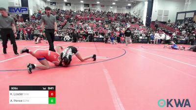 80 lbs Consolation - Kendra Loader, Caney Valley Wrestling vs Angelica Ponce, South Central Punisher Wrestling Club