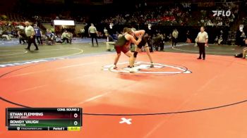 215 Class 3 lbs Cons. Round 2 - Ethan Flemming, De Smet Jesuit vs Rowdy Vaugh, Farmington