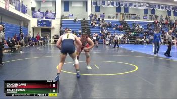 215 lbs Quarterfinal - Caleb Evans, Homestead vs Zander Davis, INDIAN LAKE