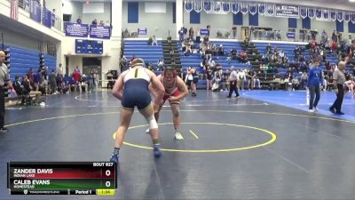 215 lbs Quarterfinal - Caleb Evans, Homestead vs Zander Davis, INDIAN LAKE