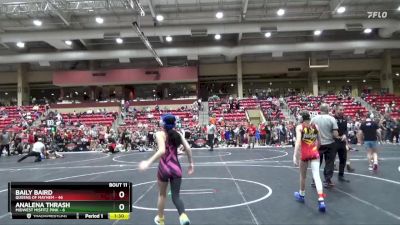 75 lbs Round 4 (6 Team) - Baily Baird, Queens Of Mayhem vs Analena Thrash, Midwest Misfitz Pink