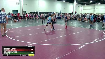 120 lbs Round 5 (8 Team) - Colton Lewis, Carolina Exteme Black vs Trayton Weiss, SD Blue