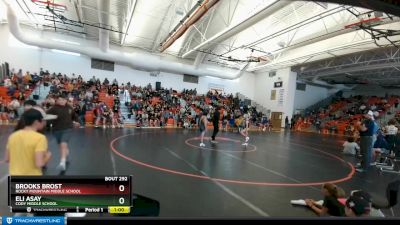 91 lbs Cons. Semi - Brooks Brost, Rocky Mountain Middle School vs Eli Asay, Cody Middle School