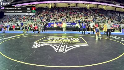 Girls-100 lbs Champ. Round 1 - Mckenzie Mantei, Dundee Hs Girls vs Serenity Hopkins, Lakeshore Hs Girls