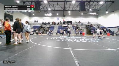 112 lbs 3rd Place - Weston Owens, Moore Middle vs Henry Houston, Bartlesville High School