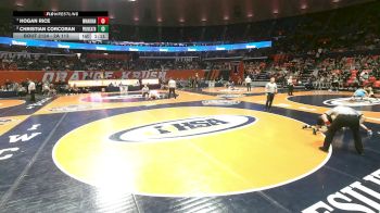 2A 113 lbs Quarterfinal - Hogan Rice, Woodstock (Marian) vs Christian Corcoran, New Lenox (Providence Catholic)