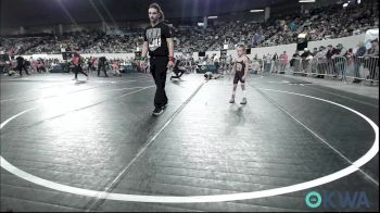 43 lbs Quarterfinal - Riley Tarwater, Eufaula Ironheads Wrestling Club vs Oakley Elizondo, Blue Devil Wrestling