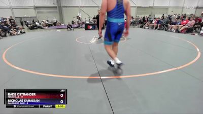 285 lbs Semis & 3rd Wb (16 Team) - Rade Ostrander, Texas Blue vs Nicholas Sahakian, California Blue