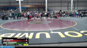 138 lbs Cons. Round 4 - Jett Williams, New Plymouth vs Emmit Rivadeneira, St.Maries Lumberjacks