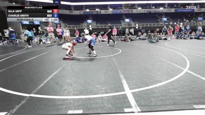 100 lbs Semifinal - Ella Japp, Nebraska Wrestling Academy vs Charlie Smith, Rogue