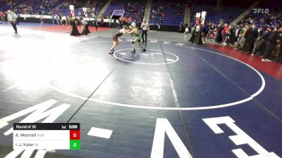 120 lbs Round Of 32 - Aedyn Mennell, Woburn vs Jack Kaler, Bishop Guertin