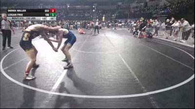 132 lbs Quarterfinal - Derek Miller, Southern Regional vs Logan Frie, Vineland
