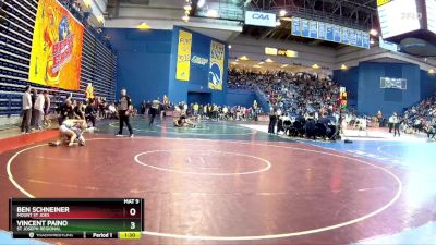 132 lbs Champ. Round 1 - Ben Schneiner, Mount St Joes vs Vincent Paino, St Joseph Regional