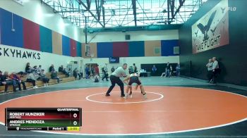 120 lbs Quarterfinal - Andres Mendoza, Sprague vs Robert Hunziker, Heritage