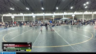 67 lbs Round 1 (4 Team) - Asher Beeson, Middleton Wrestling Club vs Bill Peterson, Grangeville Youth Wrestling