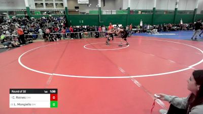 138 lbs Round Of 32 - Cael Raines, Churchville-chili vs Leo Mongiello, Sayville