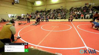 58 lbs Rr Rnd 2 - Kolten Horton, Checotah Matcats vs Easton Scott, Tahlequah Wrestling Club