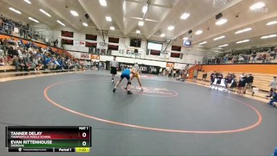 138-145 lbs Round 1 - Tanner Delay, Thermopolis Middle School vs Evan Rittenhouse, Sheridan