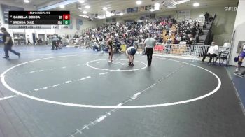 110 lbs Cons. Round 4 - Brenda Diaz, California (Whittier) vs Isabella Ochoa, Santa Fe
