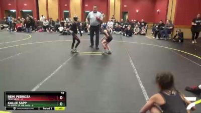 52 lbs Round 5 (6 Team) - Remi Pedroza, Team NBWC vs Kallie Sapp, MI Queen Of The Mats