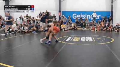 46 lbs Quarterfinal - Mya Beckett, Badger Girls Elite - W vs Briana Stetson, PA West Yellow - W