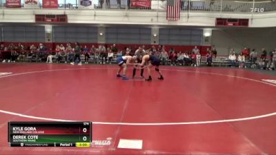 174 lbs Cons. Round 3 - Derek Cote, Southern Maine vs Kyle Gora, New England College