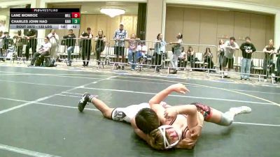 132 lbs Consi Of 8 #1 - Lane Monroe, Millard WC vs Charles John Hao, Kahiau Wr Ac