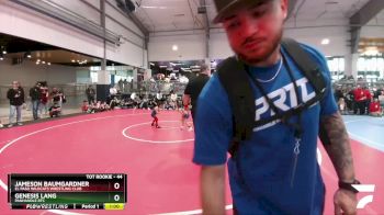 44 lbs Quarterfinal - Jameson Baumgardner, El Paso Wildcats Wrestling Club vs Genesis Lang, Panhandle RTC