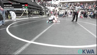 138 lbs Final - PK Sinclair, Midwest City Bombers Youth Wrestling Club vs Willow Welch, Lions Wrestling Academy
