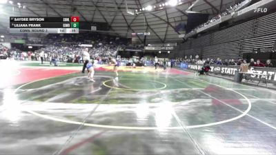 Girls 3A 125 lbs Cons. Round 3 - Liliana Frank, Edmonds-Woodway (Girls) vs Saydee Bryson, Sedro-Woolley (Girls)