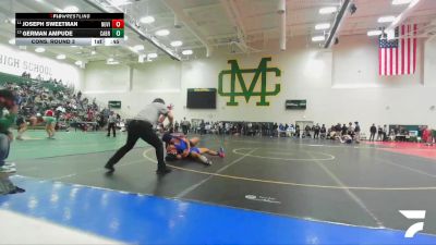 150 lbs Cons. Round 3 - Joseph Sweetman, Nuview Bridge vs German Ampude, Cabrillo/Long Beach