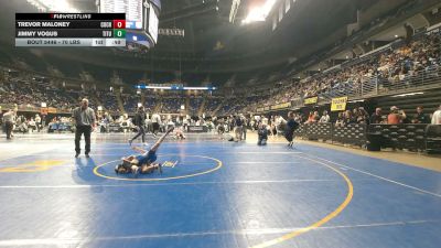 70 lbs Consy 1 - Trevor Maloney, Cochranton vs Jimmy Vogus, Titusville