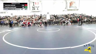 57 lbs Champ. Round 1 - Daxton Sadler, Canandaigua Youth Wrestling Club vs Carter Sarcone, B2 Wrestling Academy