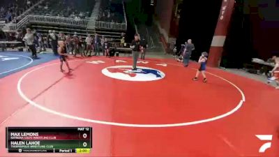 53 lbs Quarterfinal - Max Lemons, Natrona Colts Wrestling Club vs Halen Lahoe, Thermopolis Wrestling Club