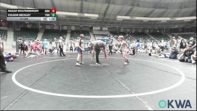 70 lbs Semifinal - Hagan Wolfenberger, Keystone Kids Wrestling Club vs Colson Beckley, TTWC Cream