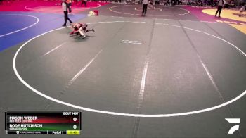 72 lbs Quarterfinal - Bode Hutchison, Grand Rapids vs Mason Weber, Red Rock Central