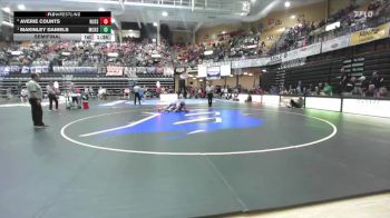 130 lbs Semifinal - Makinley Daniels, McLouth Hs vs Averie Counts, Russell HS