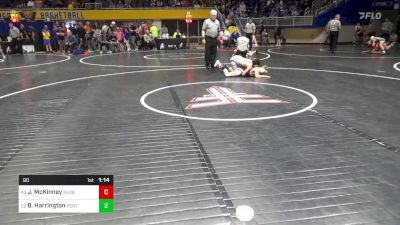 90 lbs Round Of 64 - Jaxon McKinney, Redbank Valley vs Bryce Harrington, Portage