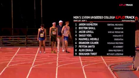 Men's 1500m Unseeded, Heat 2