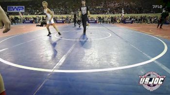 88 lbs Consi Of 16 #1 - Jett Hanson, Cowboy Wrestling Club vs Caden Bowling, Blackwell Wrestling Club