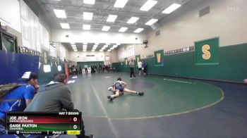 120 lbs Champ. Round 1 - Joe Jeon, Rancho Bernardo vs Gaige Paxton, Chaparral