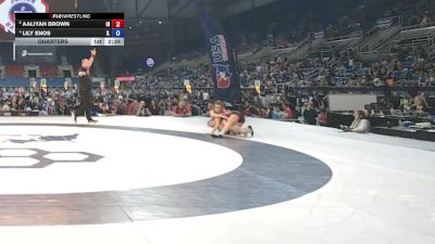95 lbs Quarters - Aaliyah Brown, Indiana vs Lily Enos, Illinois