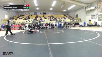 115 lbs Final - Cee Hill, McAlester High School Girls vs Kristen DeLaRosa, Broken Arrow Girls HS