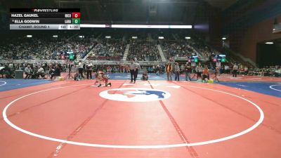 105 lbs Champ. Round 1 - Hazel Gaukel, Niobrara County vs Ella Godwin, Laramie