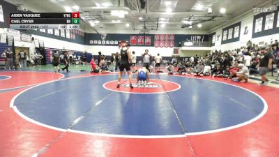 177 lbs Cons. Round 3 - Cael Cryer, Moreno Valley vs Aiden Vasquez, Yucaipa Thunder Wrestling Club