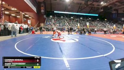 4A-138 lbs Cons. Semi - Cameron Kendall, Star Valley vs Kaden Thornsberry, Natrona County