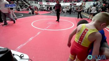 49 lbs 3rd Place - Wyatt Blevins, Vinita Kids Wrestling vs Achilles Davie, Salina Wrestling Club