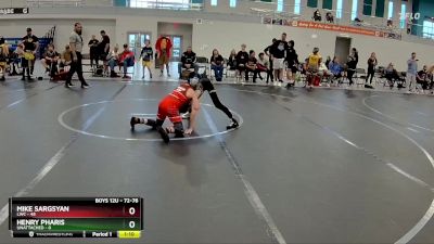 72-76 lbs Quarterfinal - Henry Pharis, Unattached vs Mike Sargsyan, LWC