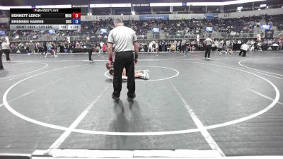 143 lbs Quarterfinal - Bennett Lerch, Wichita Wrestling Club vs Brennen Harris, Chickasha