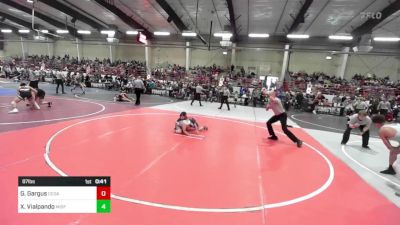 87 lbs Rr Rnd 3 - Garrett Gargus, Cedaredge Wrestling Club vs Xavier Vialpando, Misfits